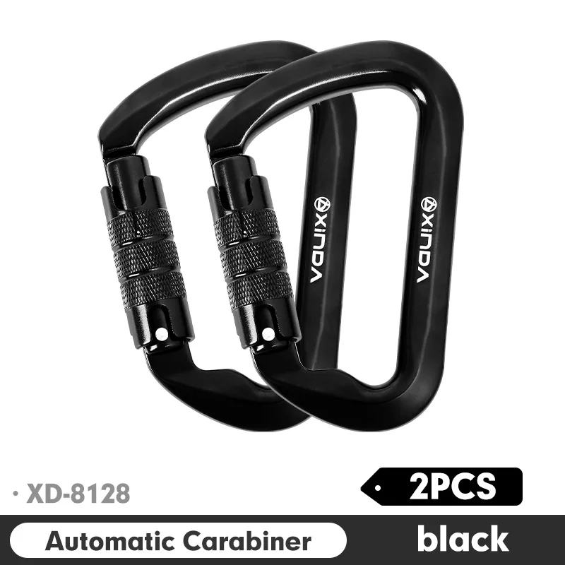 Xinda Outdoor-Karabiner, Klettern, Berglandung, 30 kN, Betriebsausrüstung für große Höhen, Sicherheitsschnallenhaken aus Aluminiumlegierung 10