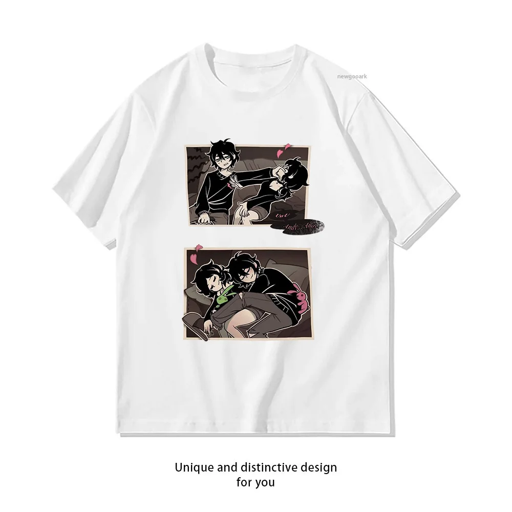 Camisetas gráficas de algodón para hombre y mujer, estilo estético de anime, The Coffin of Andy and Leyley, estilo oscuro, para verano, ropa hombre, tallas S-3XL