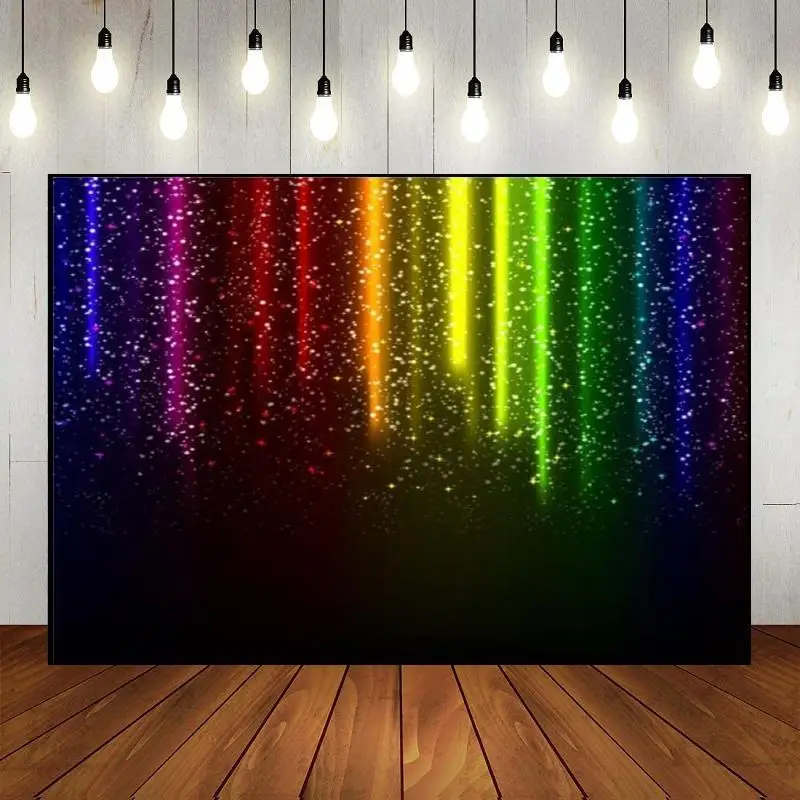 

Party Backdrop Decoration Neno Glow Theme Custom Graffiti Photography Happy Birthday Background Splat Light Wall Baby Shower