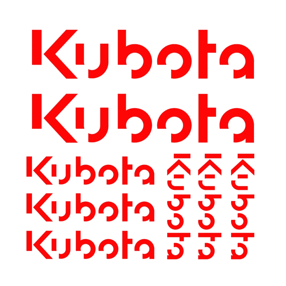 1 Set for Kubota Excavator Tractor Vinyl Sticker Waterproof Decal Heavy Machinery Car Window Laptop Exterior Styling
