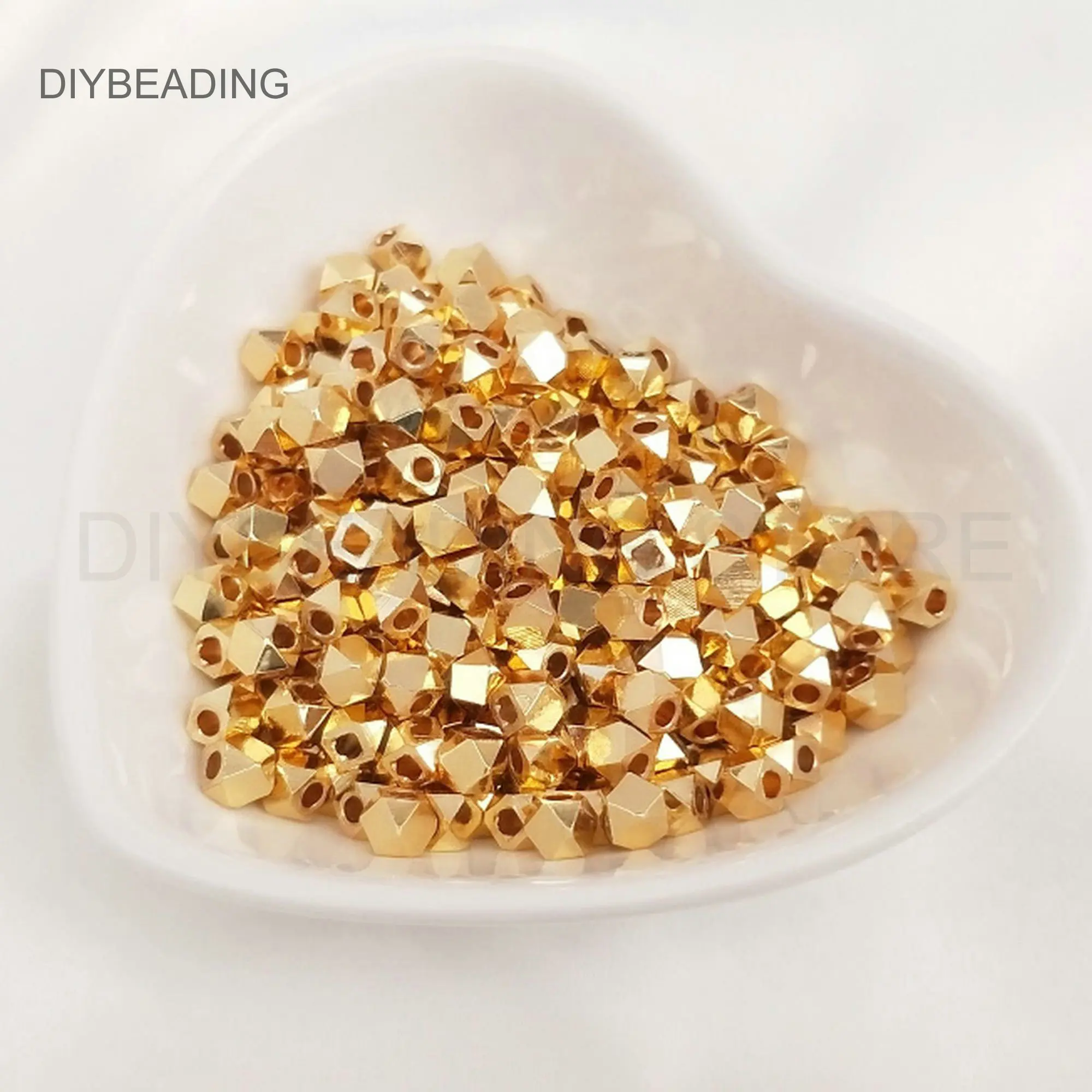 

Mini Spacer Beads for Jewelry Making Supplies 14K Real Gold Plated Brass Tiny Small Spacer Charm Beads Wholesale (2.5/3/4mm)