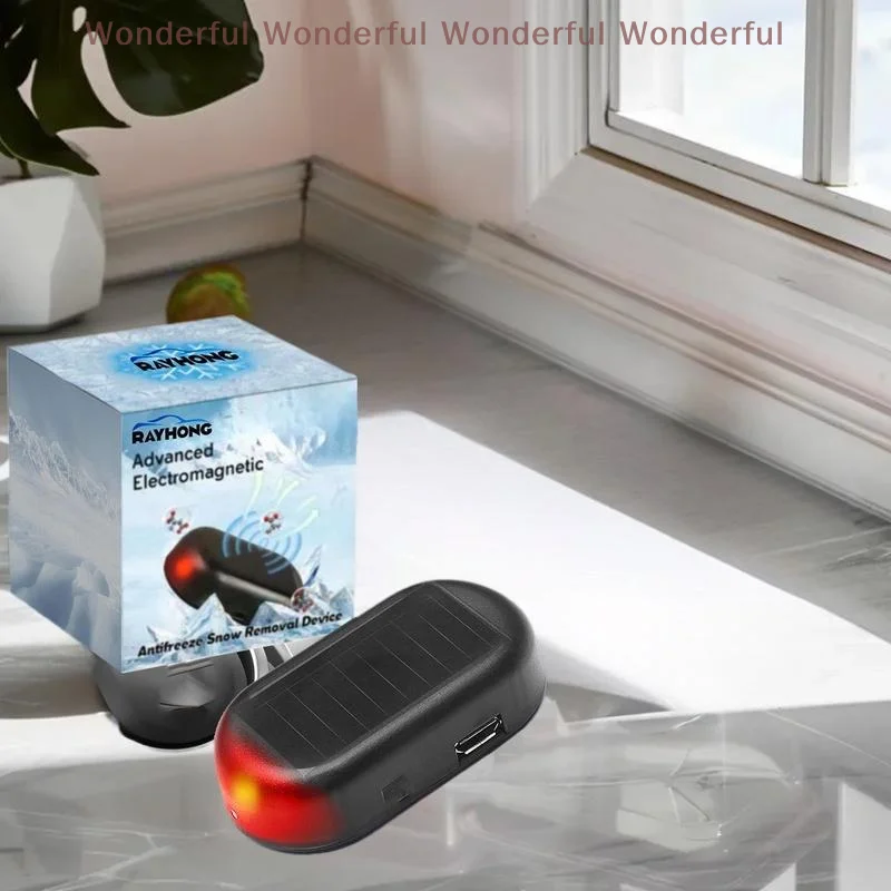 

Solar-energized Vehicle Snow Remover: Antifreeze Features, Electromagnetic Molecular Tech for Winter Windshield Defrosting