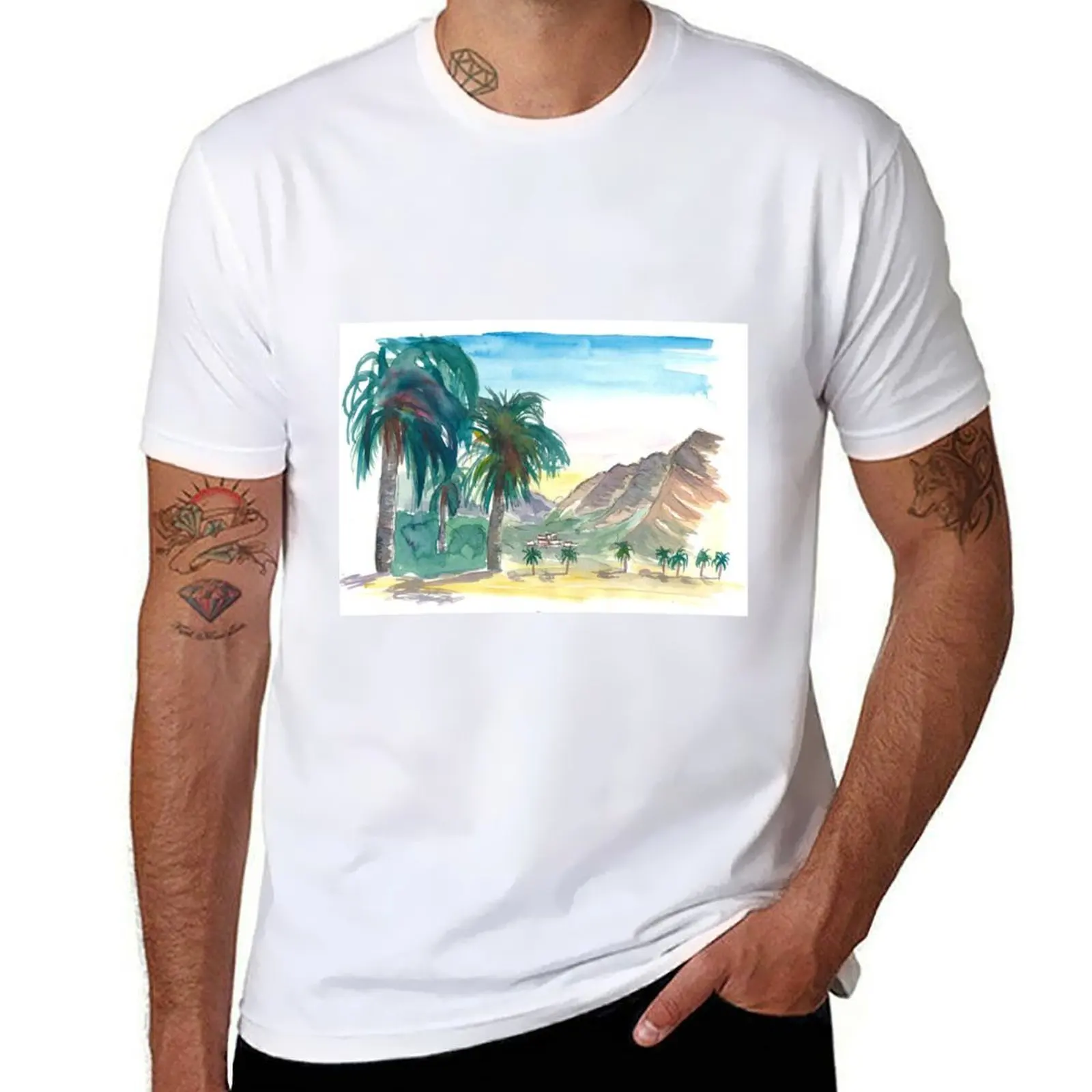 Camiseta Valle Rey View Gran Palms con Gomera La, camiseta básica de manga corta para uso diario
