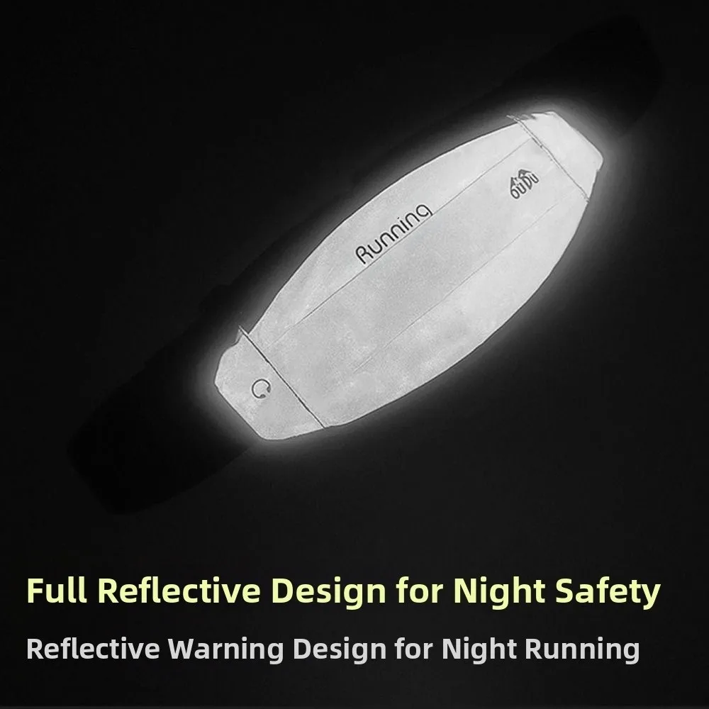 

7 Inch Reflective Running Bag Waterproof Elastic Sports Waist Bag Storage Breathable Mobile Phone Bag Outdoor Riding