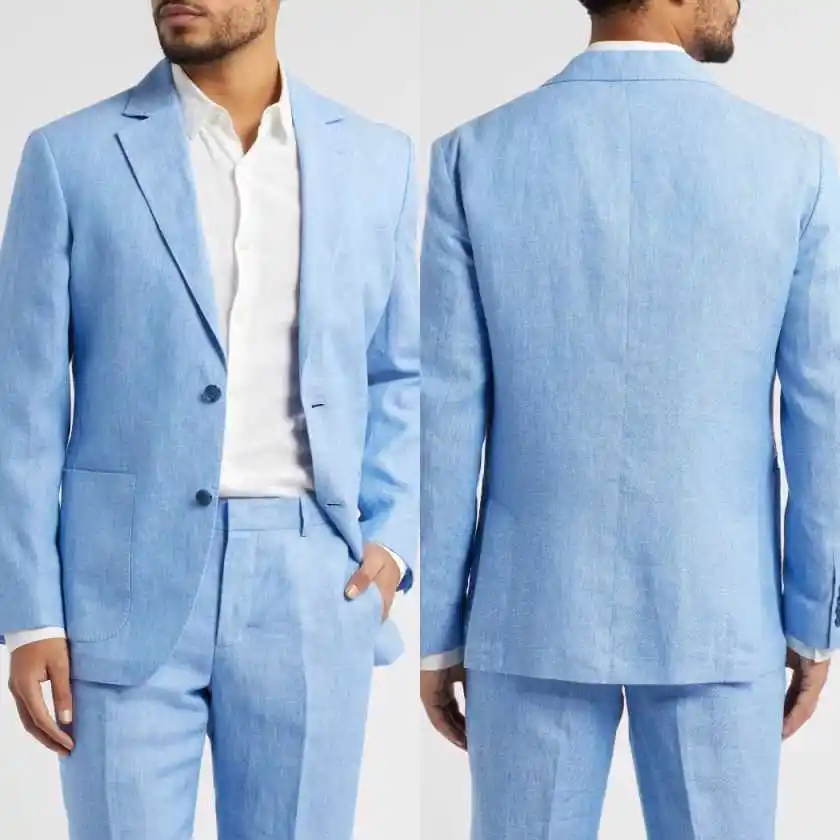 

Elegant Men's Suits Blazer Casual Business 2-Piece Single Breasted Formal Evening Jacket Customized Plus Size Trajes Para Hombre