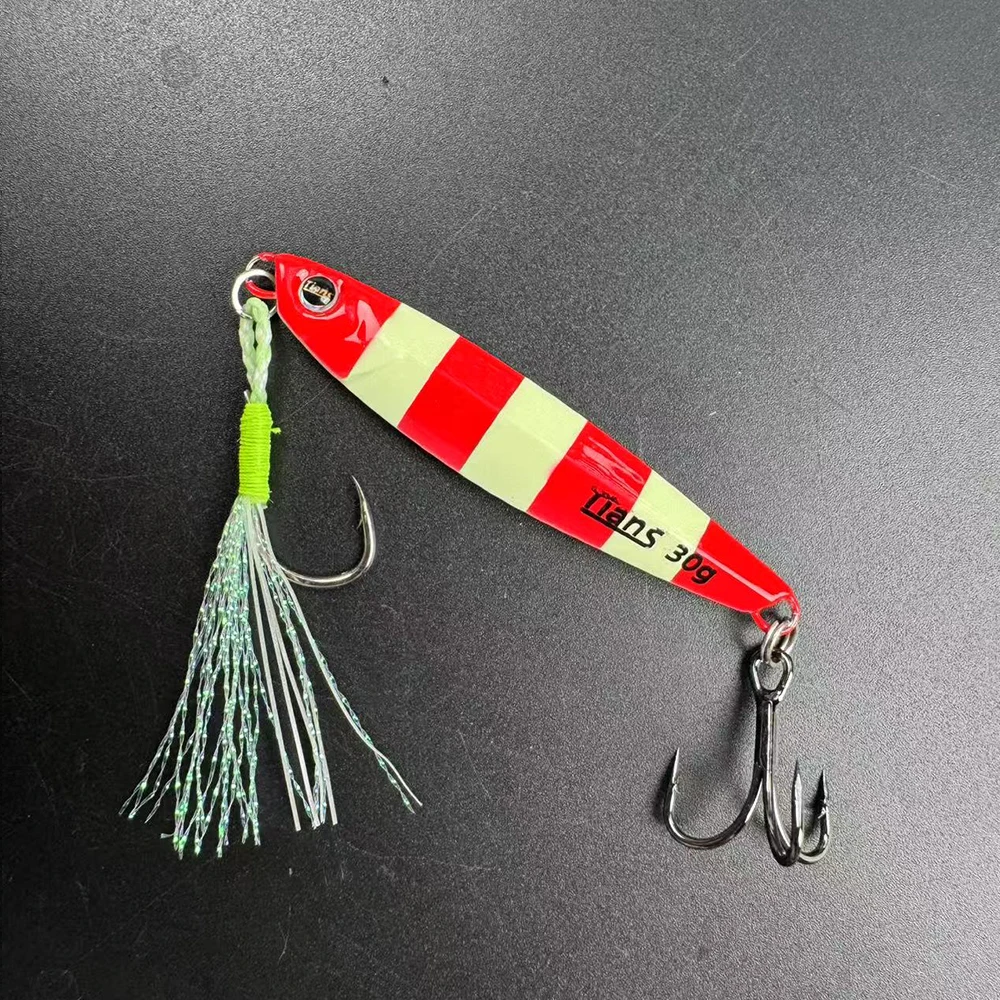 5 stücke Nachtlicht Metall Jig Tiefsee Angeln Lure10/15/20/25/30/35/40g Casting Jigging Köder Forelle Thunfisch Fisch Künstliche Köder – Detail 4