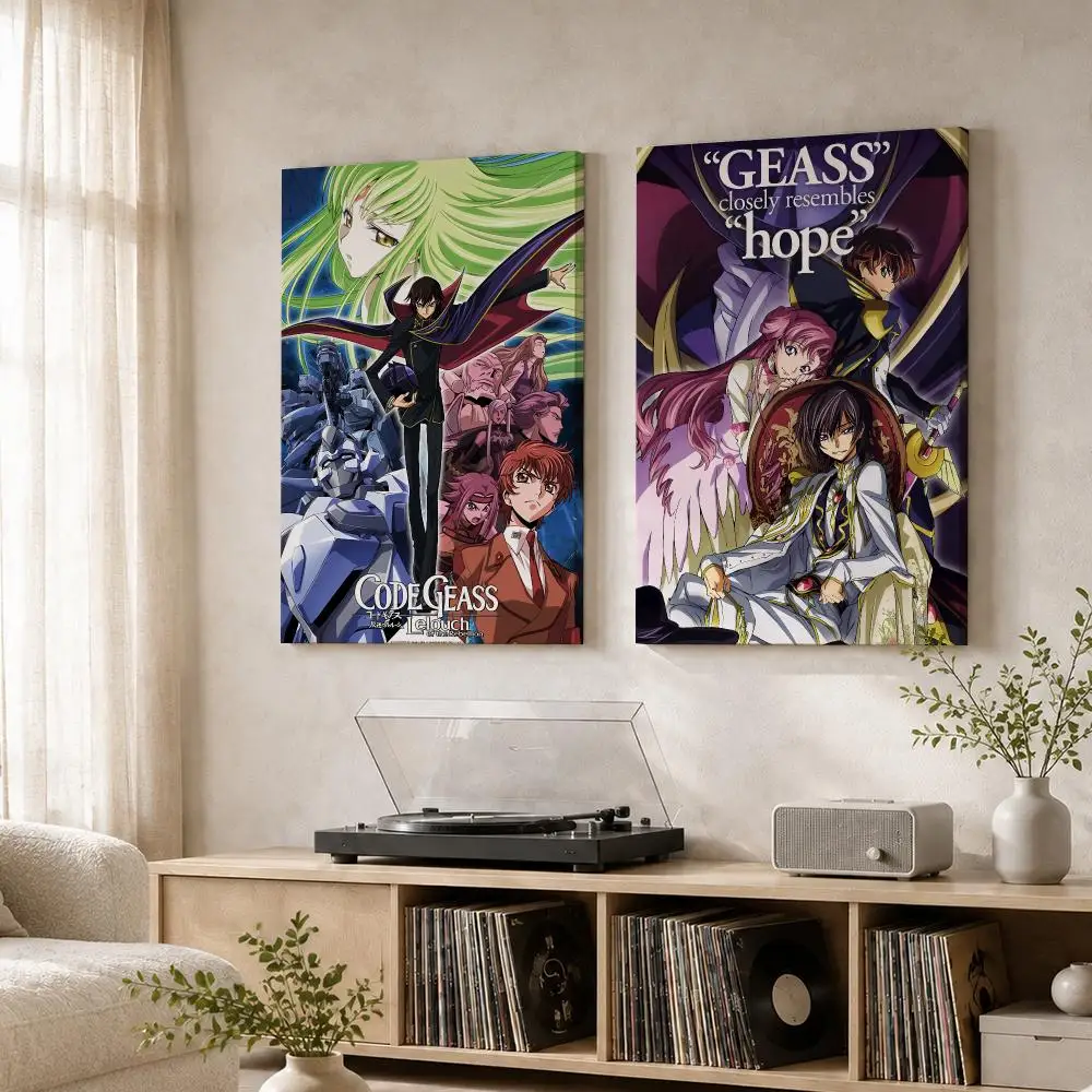 Japanese Anime C-Code Geass Framed Wall Painting Wood Framed Wall Art Print For Bedroom Living Room Hallway Office Home Decor