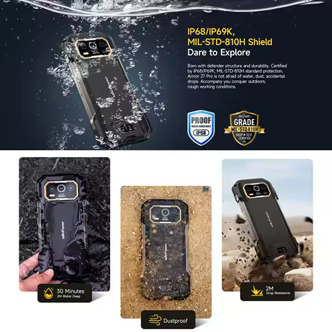 Ulefone Armor 27 Pro 5G Rugged Phone Up to 24GB+25...