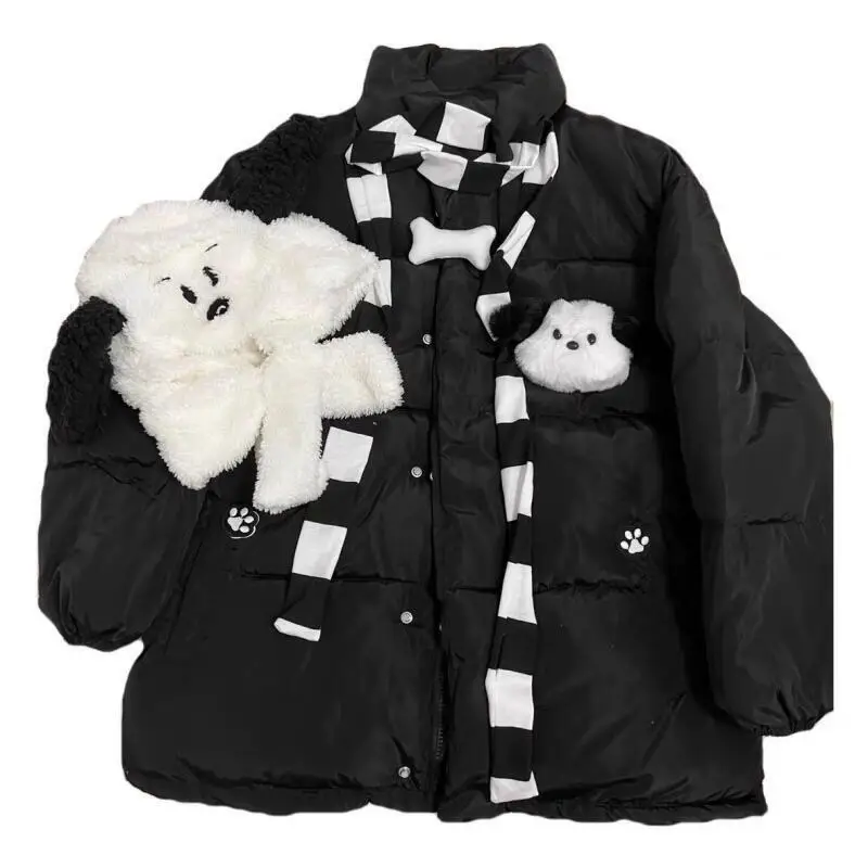 

Зимняя куртка Sanrio Pochacco из хлопка, новинка 2026 года, милый и модный плащ для девочек, сохраняющий тепло, отличный подарок на праздник, хит продаж