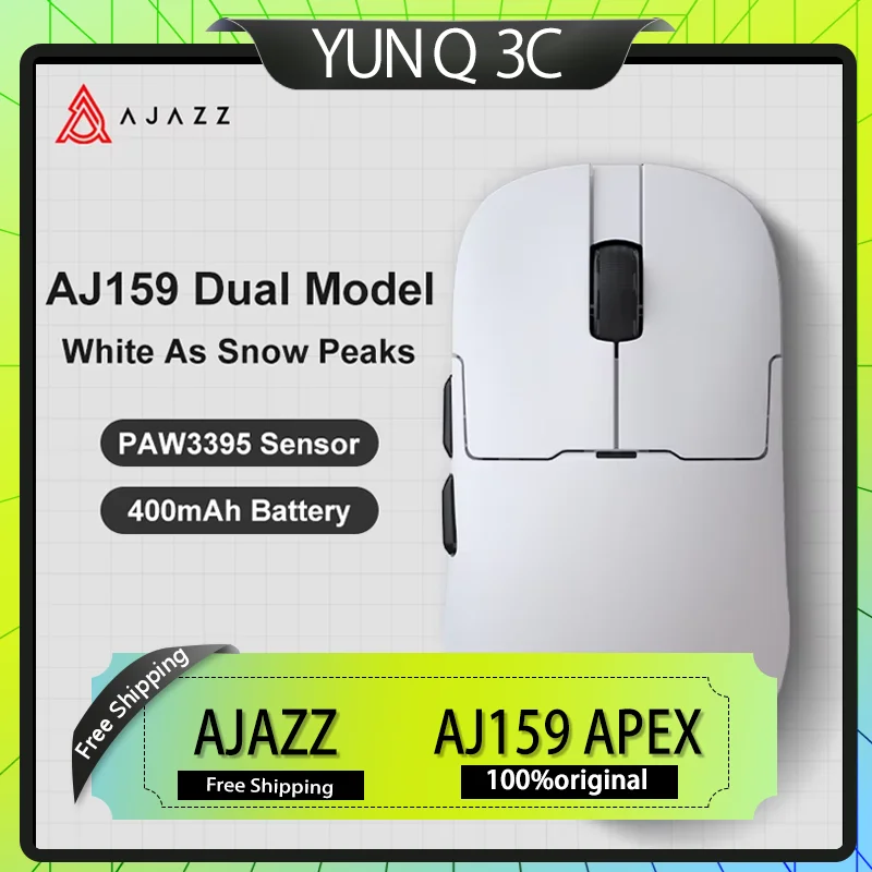 

Беспроводная игровая мышь AJAZZ AJ159 с магнитной зарядной базой RGB, легкий дизайн для электронных видов спорта, высокая частота возврата