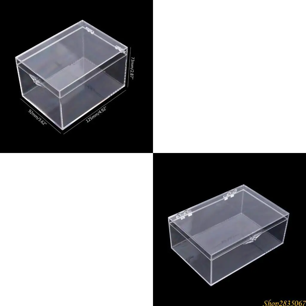 Clear Acrylic Storage Box Dustproof and Moisture Resistant Case for Crafts and Storage 831F