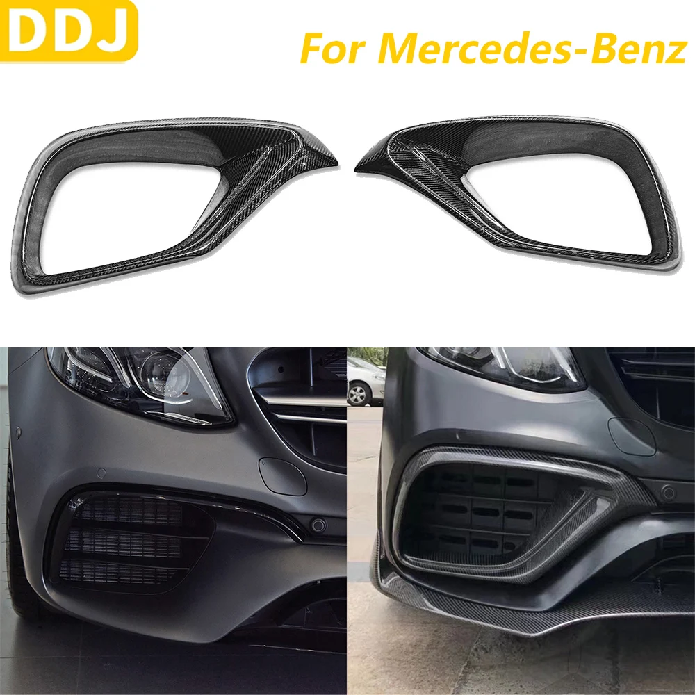 

For Mercedes-Benz E-Class W213 E63 AMG 2017-2020 Carbon Fiber Front Bumper Air Vent Panel Cover Car Accessories Modification