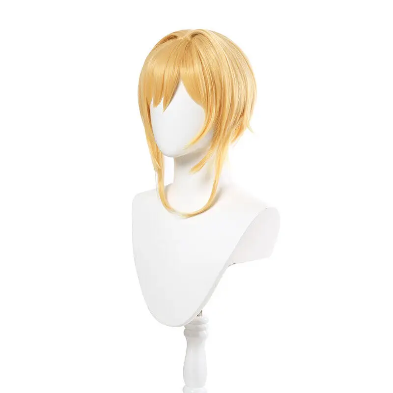 Genshin Impact Ying คอสเพลย์วิกผม Traveler Kong คอสเพลย์ Golden Blonde Wigs