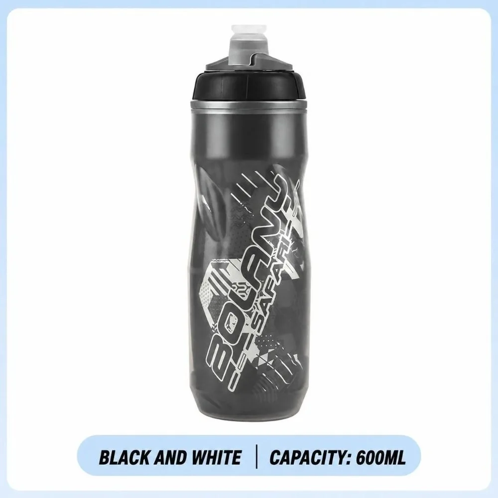 600ML Capacity Bike Water Bottle Double Layer Insulation Heat And Cold Insulated Cycling Water Bottle PP5 Plastic Material