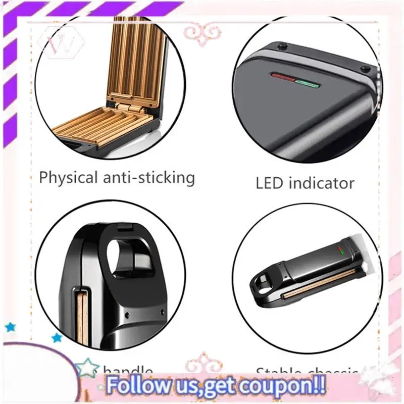 

Durable Fried Dough Stick Machine Household Double-Sided Heating Bread Machine Waffle Machine Waffle Stick
