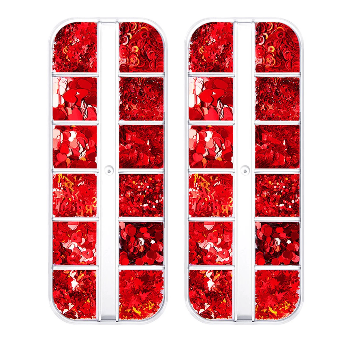 

2 Boxes Nail Art Accessories Valentines Decoration Heart Confetti Sequins Decorations The Face Glitter