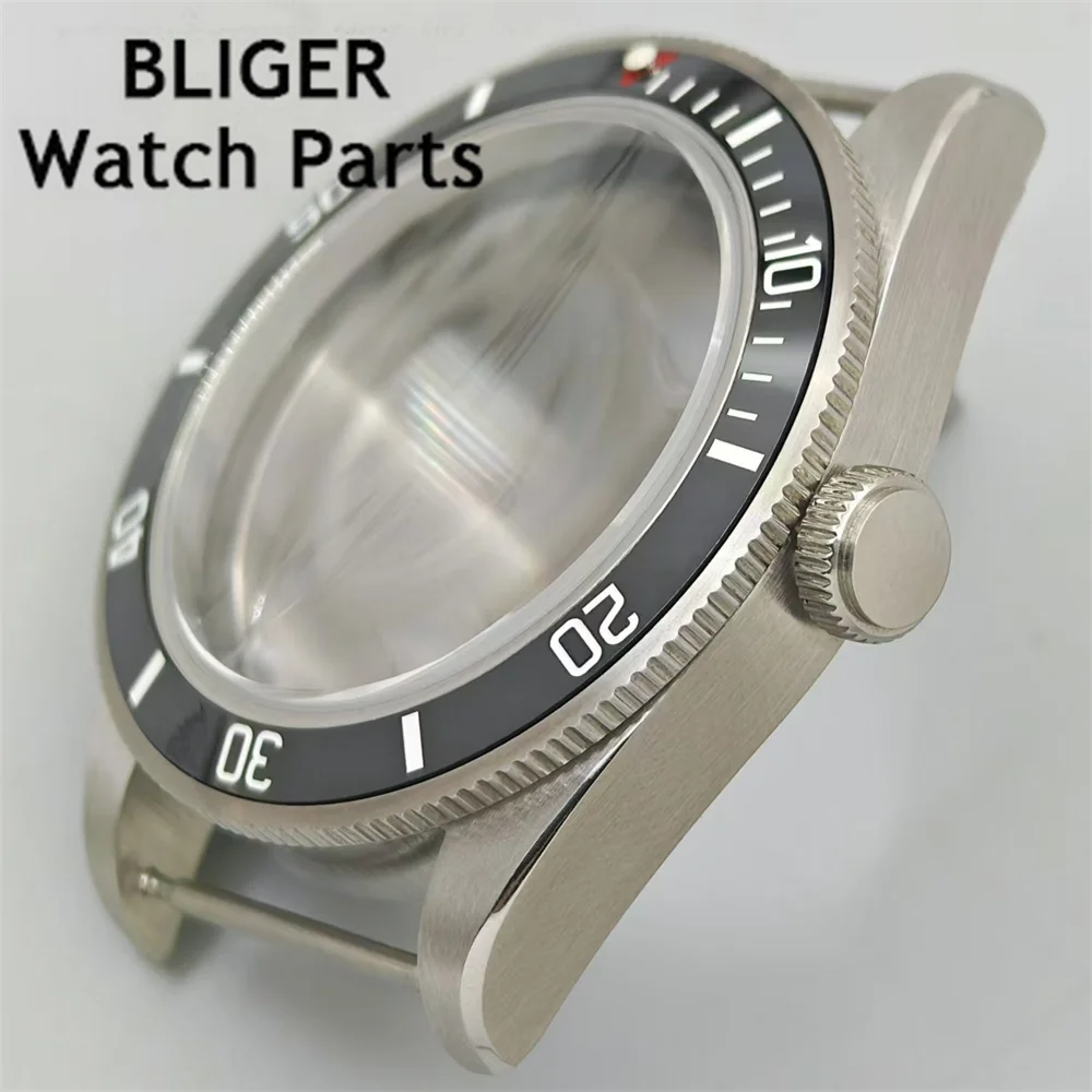 BLIGER 39mm Watch Case Modify Parts Solid Vintage BB58 Case Dome Sapphire Glass Fit NH34 NH35 NH36 ETA2824 PT5000 Movement