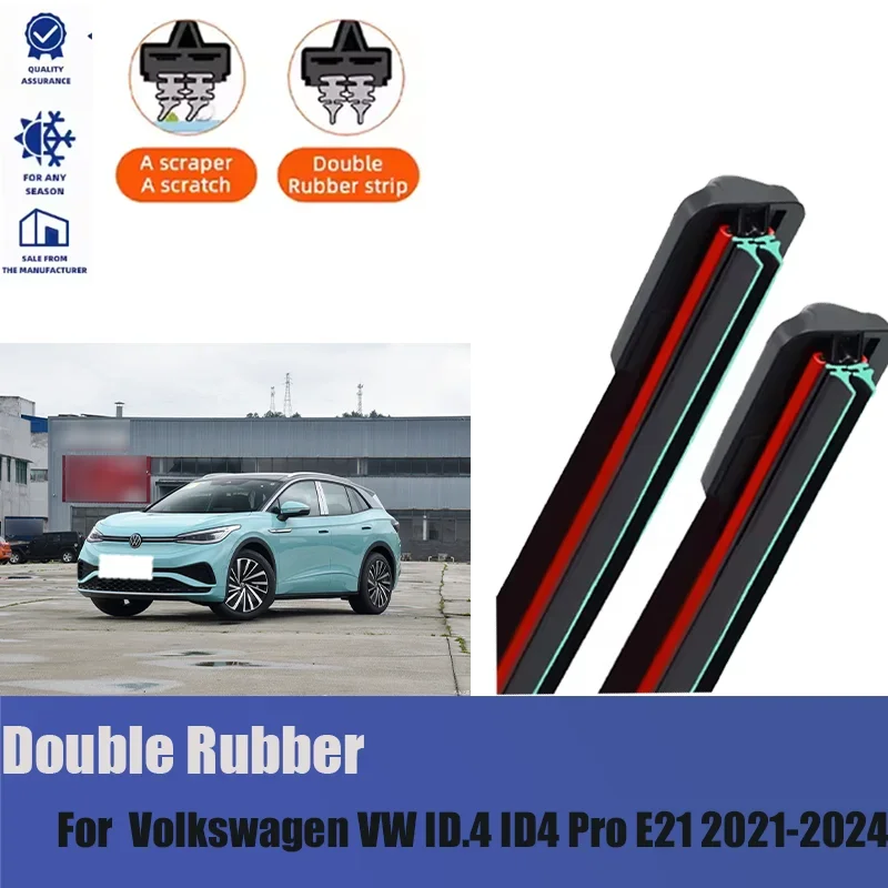

Front Rear Wiper Blades For Volkswagen VW ID.4 ID4 Pro E21 2021-2024 2022 2023 GTX Windshield Window Brushes Accessories