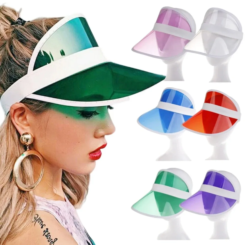 Hot Sale Anti-UV Transparent Sun Visor Hat Flexible Hiking Baseball Hat Bicycle Sun-Proof Sun Cap Outdoor Sports