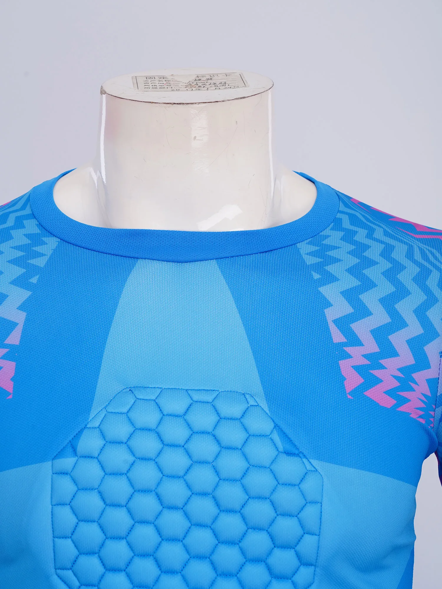 Kids Boys Padded Soccer Goalkeeper Outfit Quick-Drying Goalie Uniform Jersey Top with Sweatpants for Football Training Match