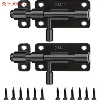 2 ks sudový šroub 4 palce z nerezové oceli 304 dveřní západka hardware pro domácí hardware bezpečnostní brána dveřní závora západka zámek domácí hardware 8 nejlepší prodej zámek závory hlavně - №7