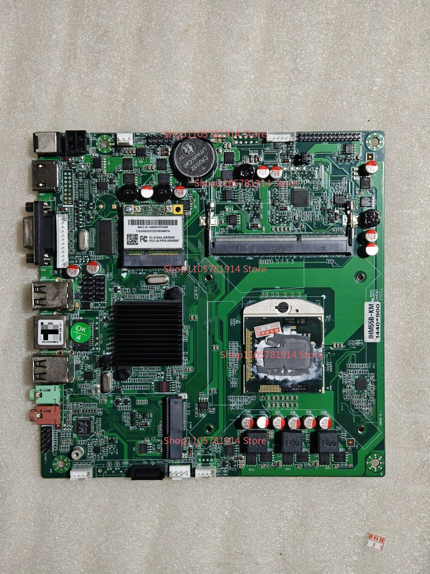 For HM55B V2.1 All-in-one Computer Small Main Board, Specification 17x17, I5-460M Processor, Support DDR3 Memory