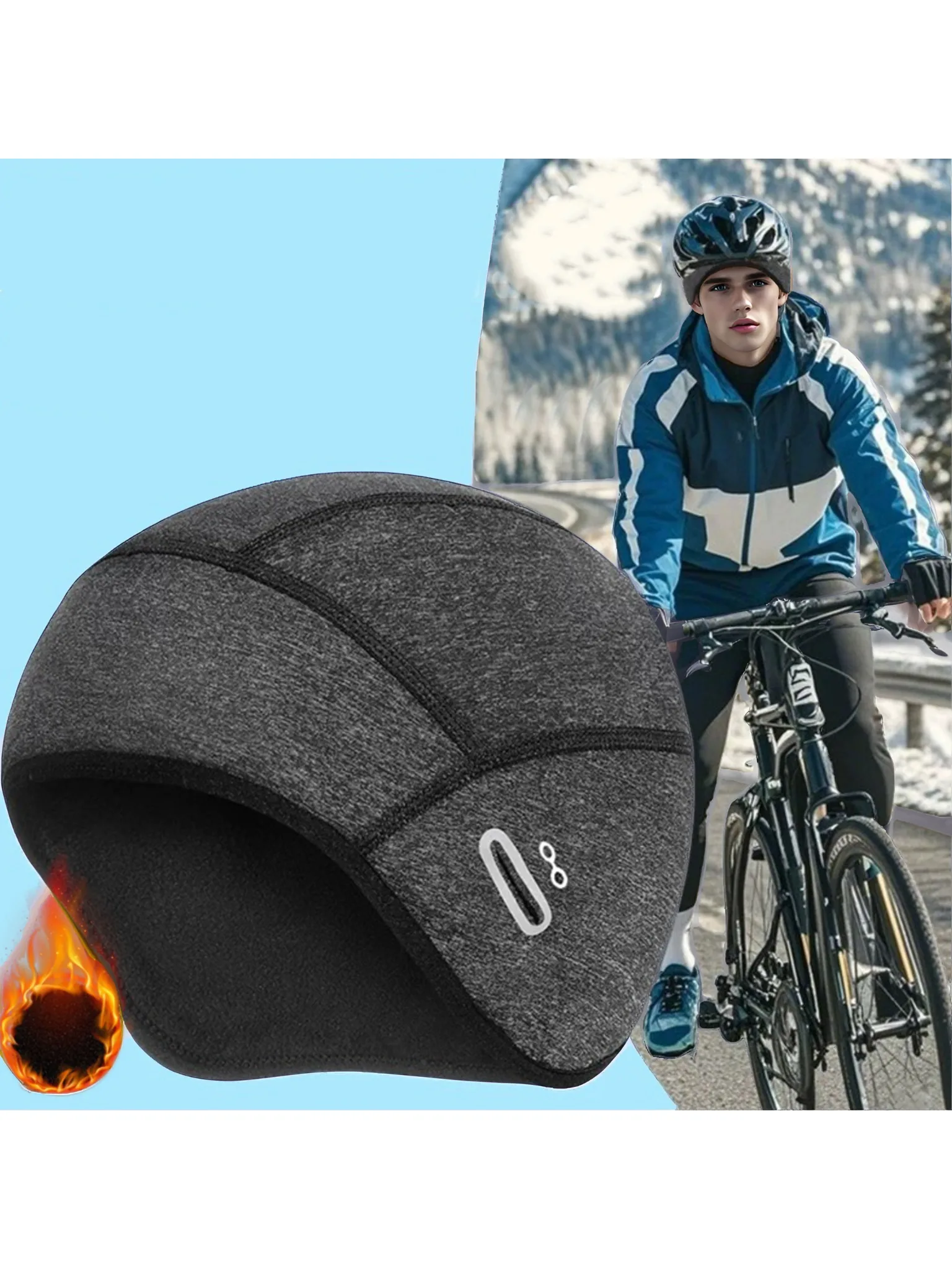 AliExpress NONE 1Pcs Skull Cap Helmet Liner for Men Women Hard Hat Liner Winter Cycling Cap Under Helmet Thermal Fleece Beanie
