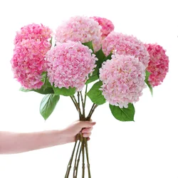 58cm Artificial Flowers Hydrangea Silk Heads bouquet for Party Wedding living room home decoration