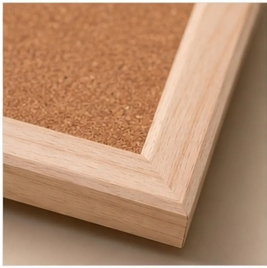 Cork Board 40x30cm Wooden Frame Hanging Bulletin Board Natural Cork Surface for Office School Home Use Photo Notes Display and