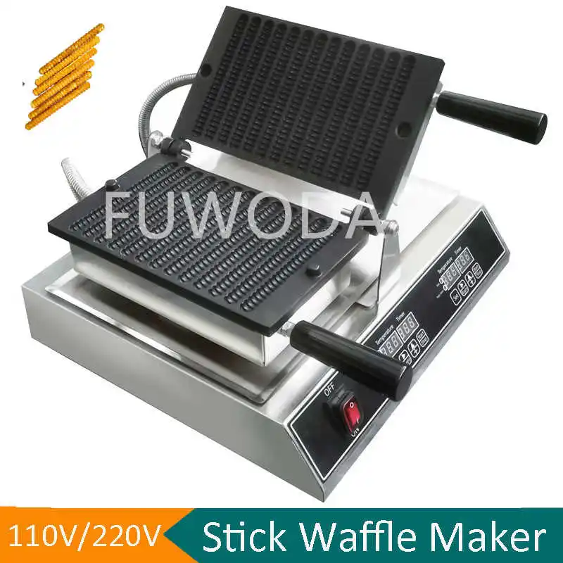 Electric Commercial Snack Equipment Chip Waffle Maker French Fries Waffle Maker Potato Stick Snack Machine Nonstick Plate Baking