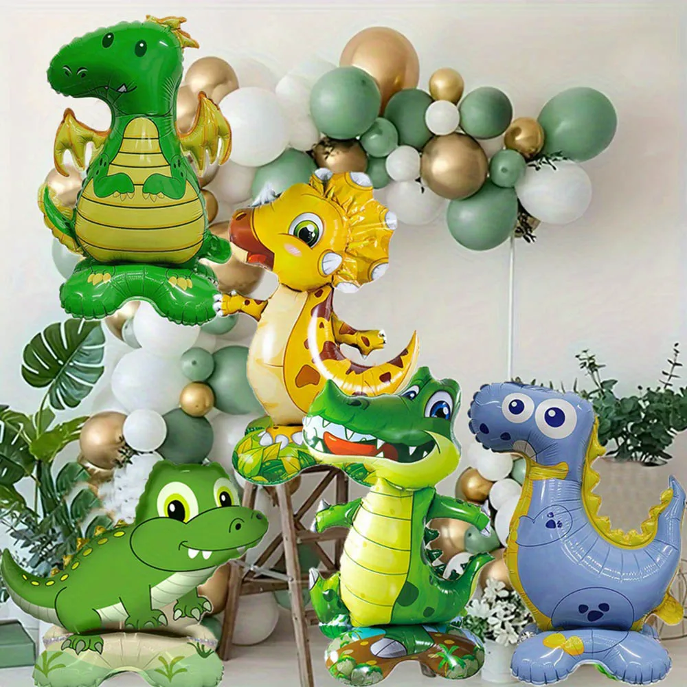 Cartoon Stehende Dinosaurier Tier Luftballons Wald Thema Party Dreieckigen Drachen Pterosaurier Krokodil Ballon Kinder Geburtstag Geschenke