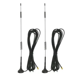 2pcs 4G LTE GSM 2G 3G 4G Magnetic Antenna SMA Male 700-2700MHz Antennas With Extension Cable for Network Radio W1 W2 etc
