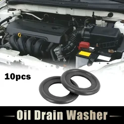 10x Auto Engine Oil Pan Screw Washer Rubber Washer Gasket For Buick For Chevrolet Engine Oil Drain Plugs