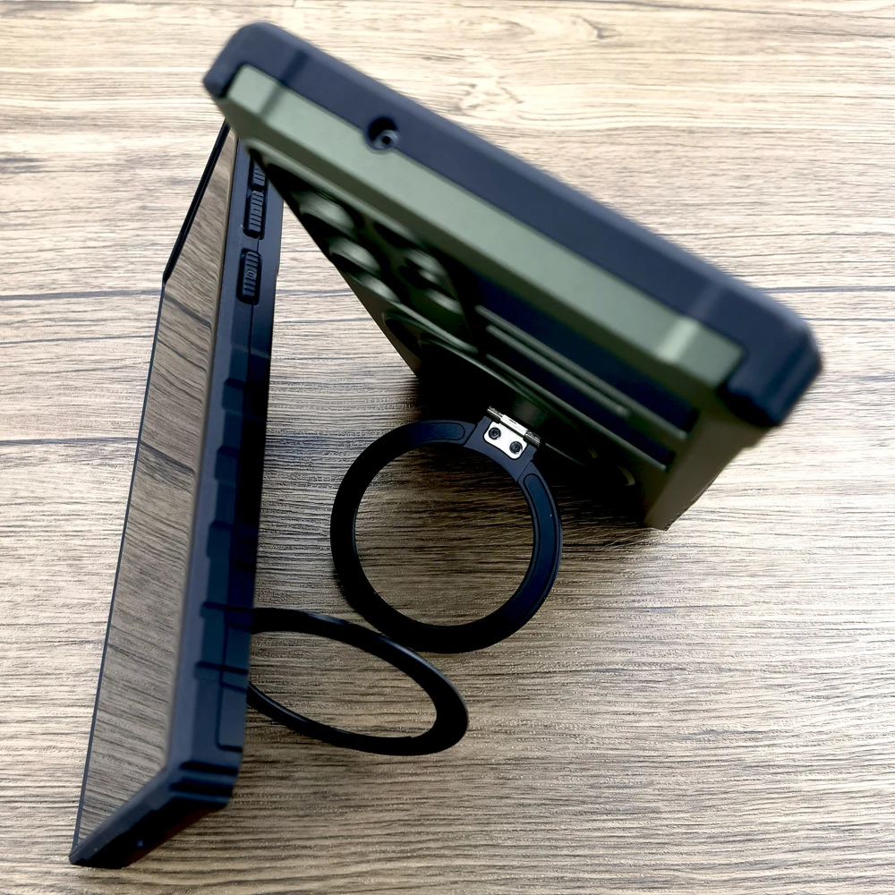 حافظة لاسلكية Magsafe ضد الصدمات ، أغطية حامل حامل ، درع لسامسونج غالاكسي S24 S23 S22 Ultra S21 Plus Note 20 S 21 22 23