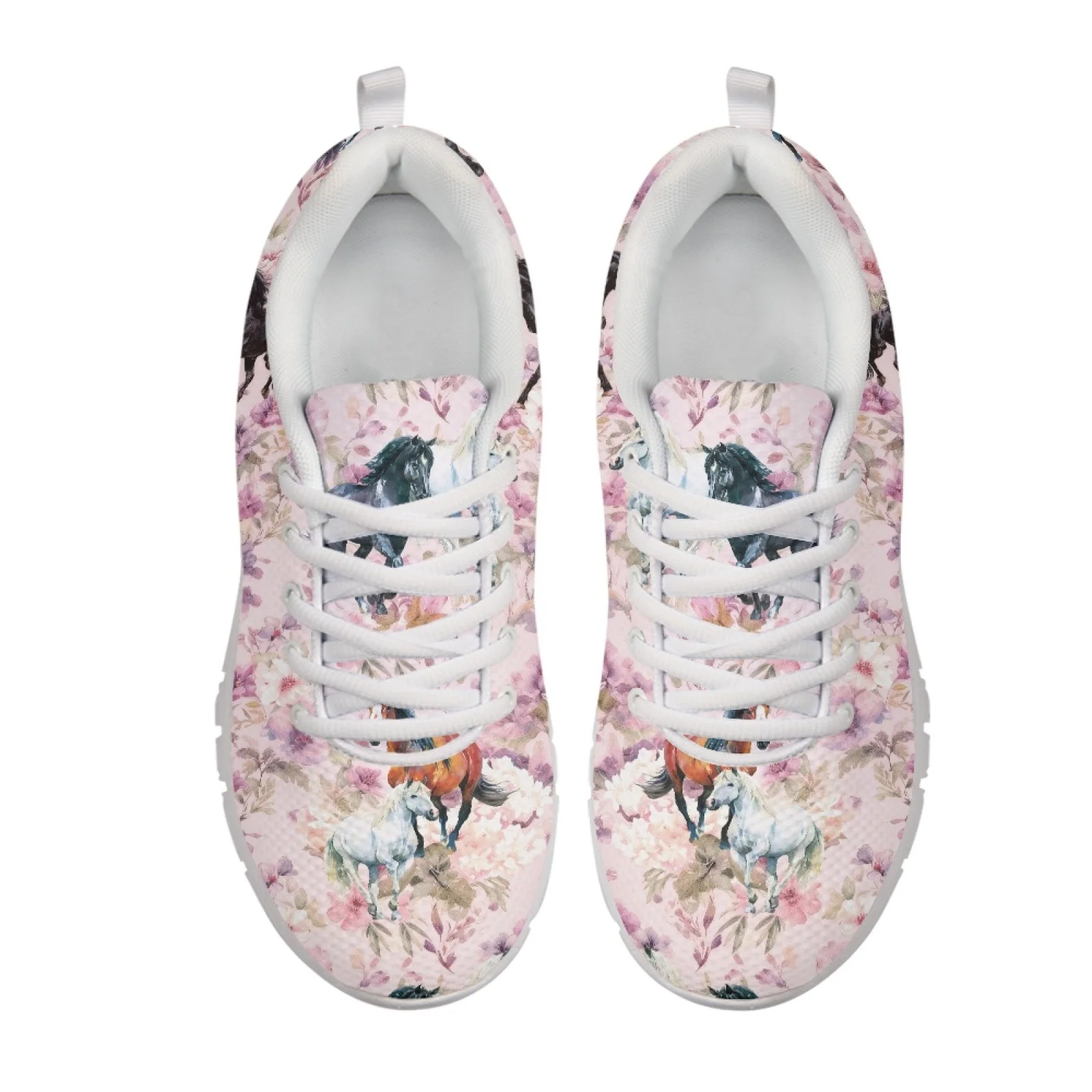 Coloranimal Running Horse Walking Shoes Mesh & EVA Sole Breathable Casual Athletic Sneakers for Women for Daily Travel