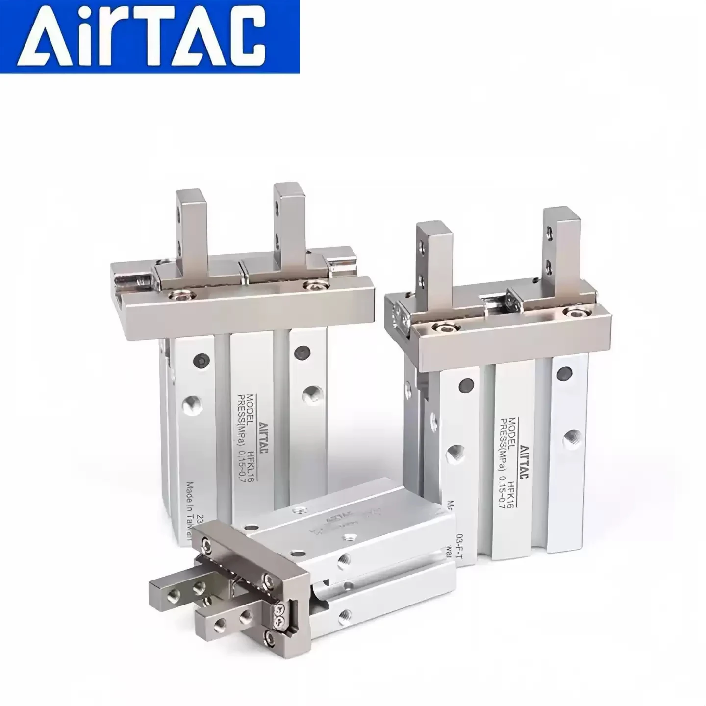 AirTAC Extended Stroke HFKL Air Finger Gripper Parallel With Guide Pneumatic Cylinder HFKL10/16/20/25 Clamping Jaw B N F Magnet