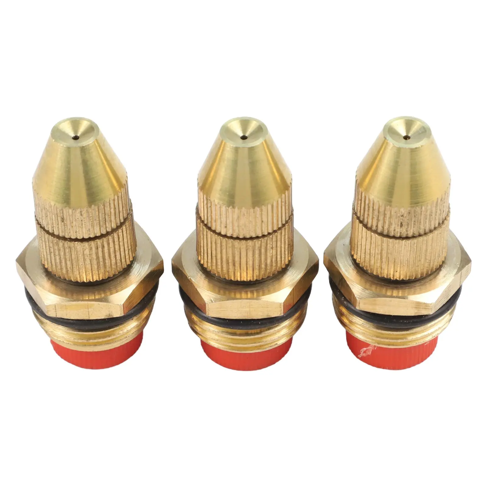 3pcs easy to clean brass misting nozzles for agricultural use 12 inch adjustable spray coverage for fountains and gardens