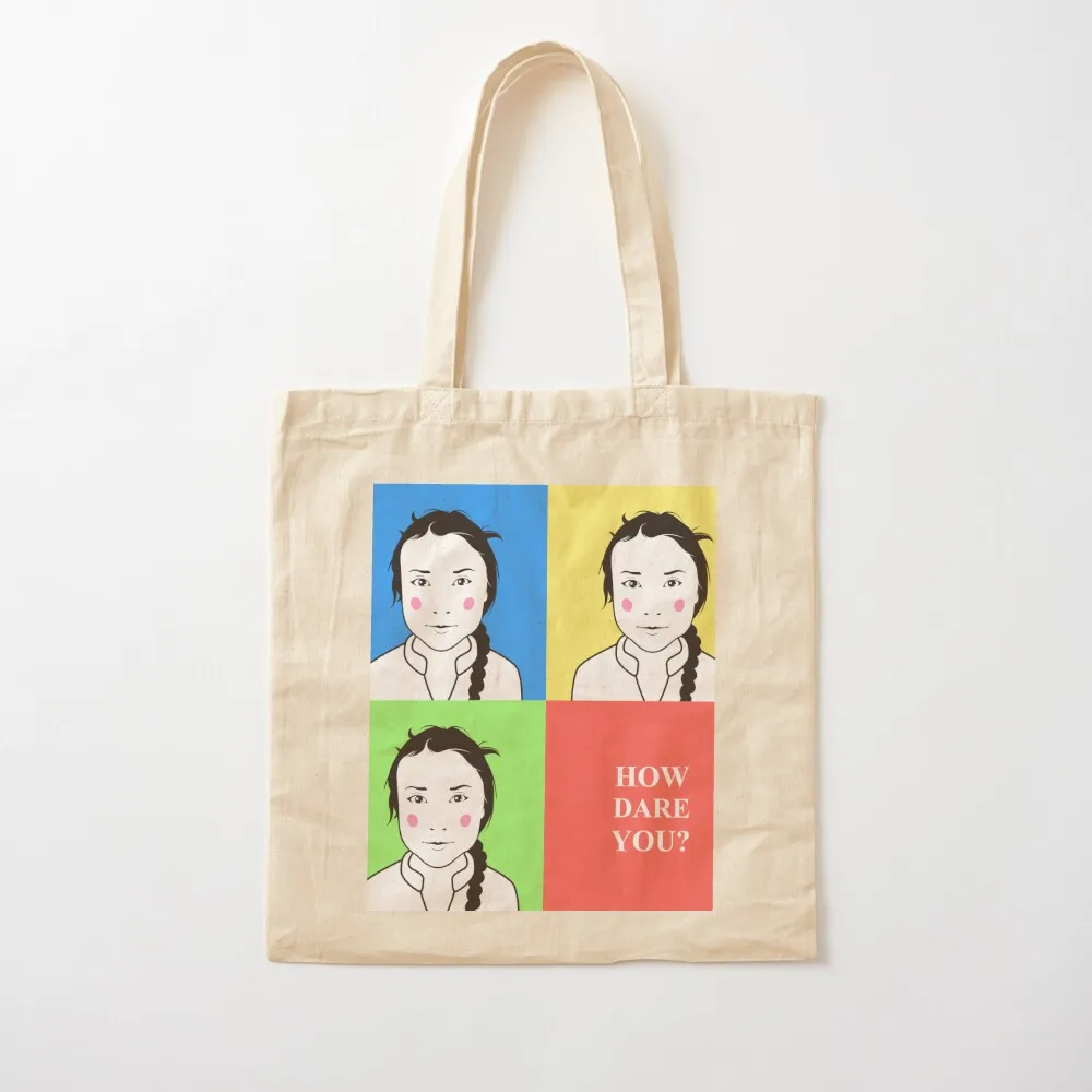 Greta Thunberg Tote Bag Lady bags shopper bags tote bags aesthetic shopping foldable