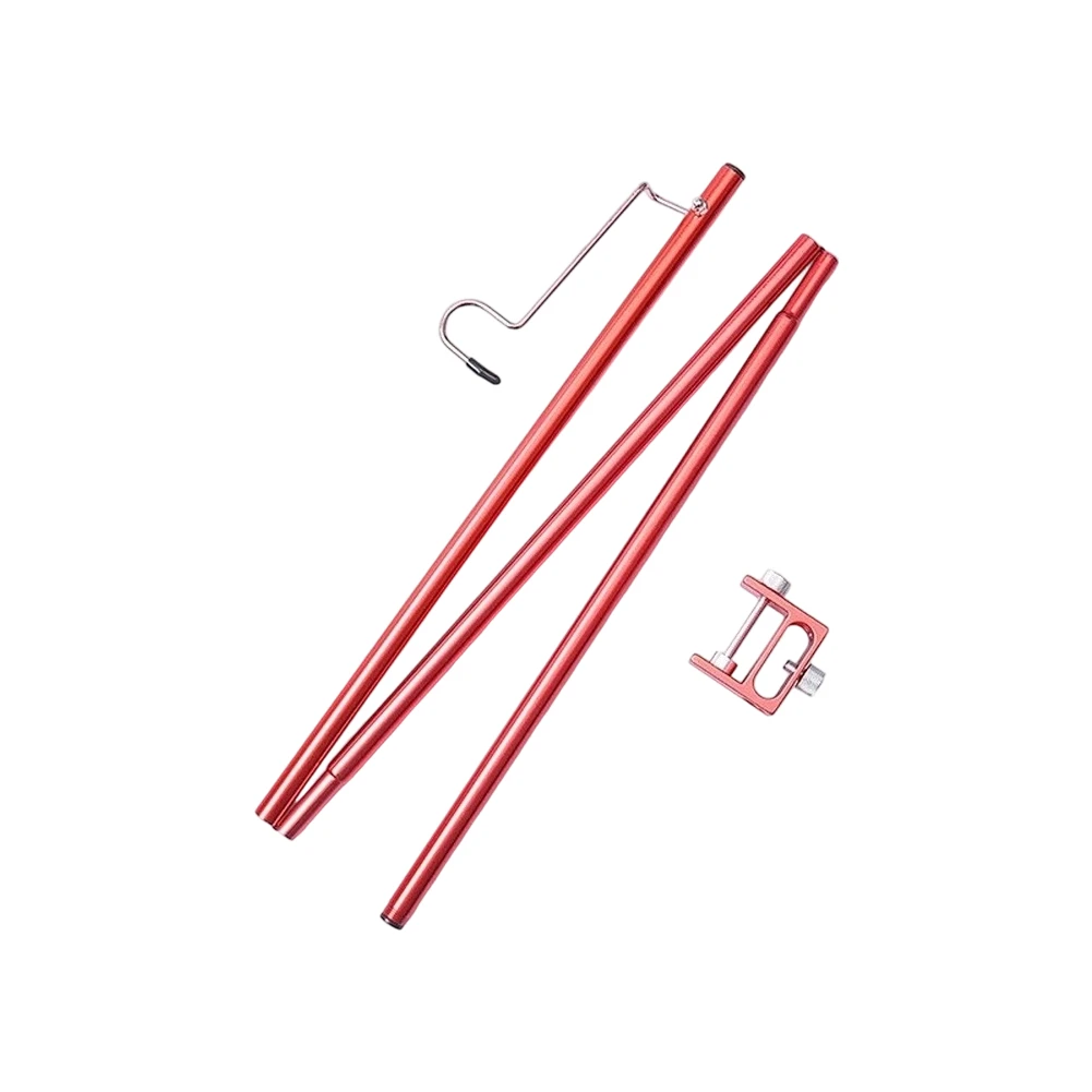 Portable Hook Pole Camping Lantern Pole For Campsite Organization Foldable Lamp Stand For Picnics Elegant Practical Look