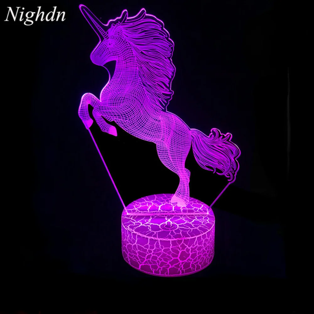 

Nighdn 3D Unicorn Lamp Led Night Light for Kids Bedside Lamp Illusion Lights Room Decor Birtdahy Christmas Gift for Girls Boys