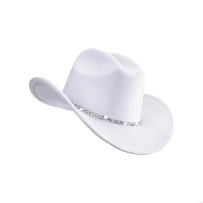 قبعات L5YA مريحة لراعية البقر خفيفة الوزن من الأكريليك ذات تصميم غربي جمالي