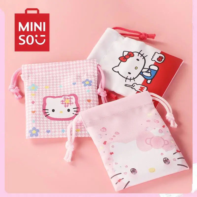 

Sanrio Hello Kitty Drawstring Drawstring Storage Bag Cute Anime Cartoon Portable Cosmetic Storage Bag Birthday Gift for Girls