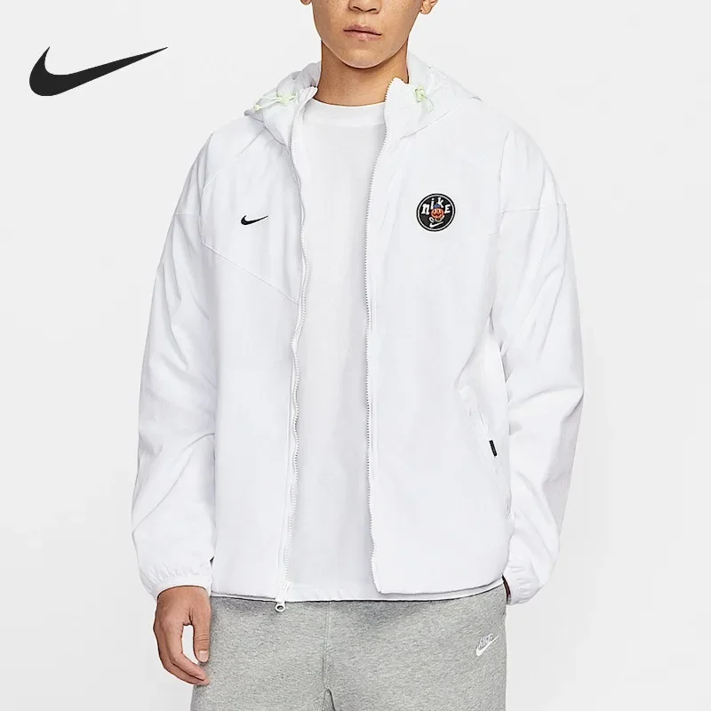 Nike Woven Slim Light Wind Jacket Spring Autumn Minimal Sport Office Daily Thin Outer TopIO7921-100 1PCS