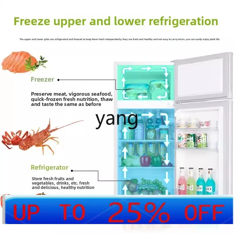 Lcx  household small refrigerator double two-door refrigerator refrigeration and freezing energy-saving dormitory rental