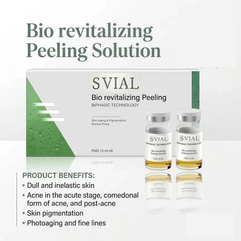 Newest 6ml Facial Bio Peeling Solution Ampoule  Korean Skin Booster Skin Rejuvenation Reduce Fine Lines Acne Scar Moisturizing