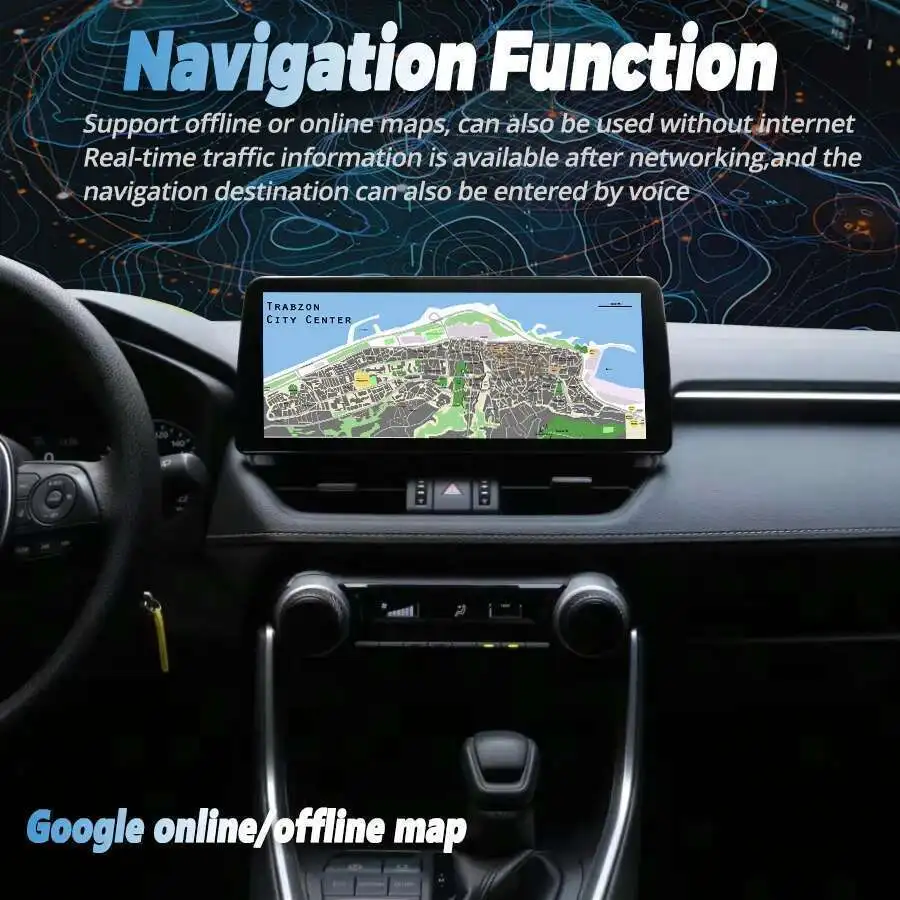 NAVIRIDER Carplay اللاسلكية لتويوتا Rav4 Prime XSE 2021 2025 12.3 بوصة راديو السيارة الاندورويد مشغل وسائط متعددة نظام تحديد المواقع نافي المتكلم