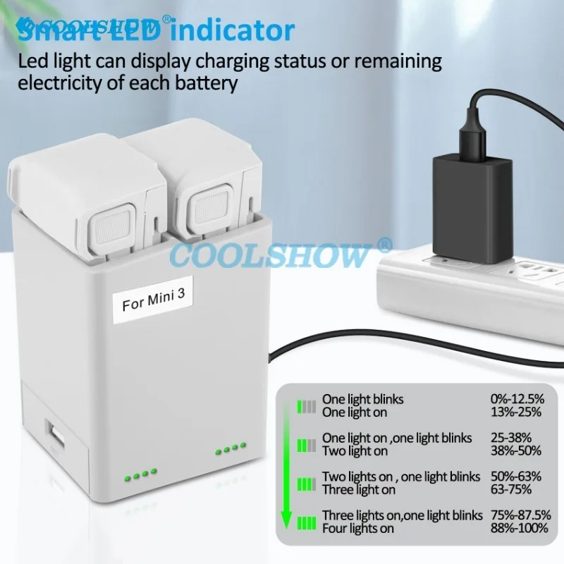 بطارية 3850 مللي أمبير في الساعة لبطارية DJI Mini 3 Pro Drone Plus وشاحن محور شحن ثنائي الاتجاه لملحقات بطاريات DJI Mini 3 / 3Pro