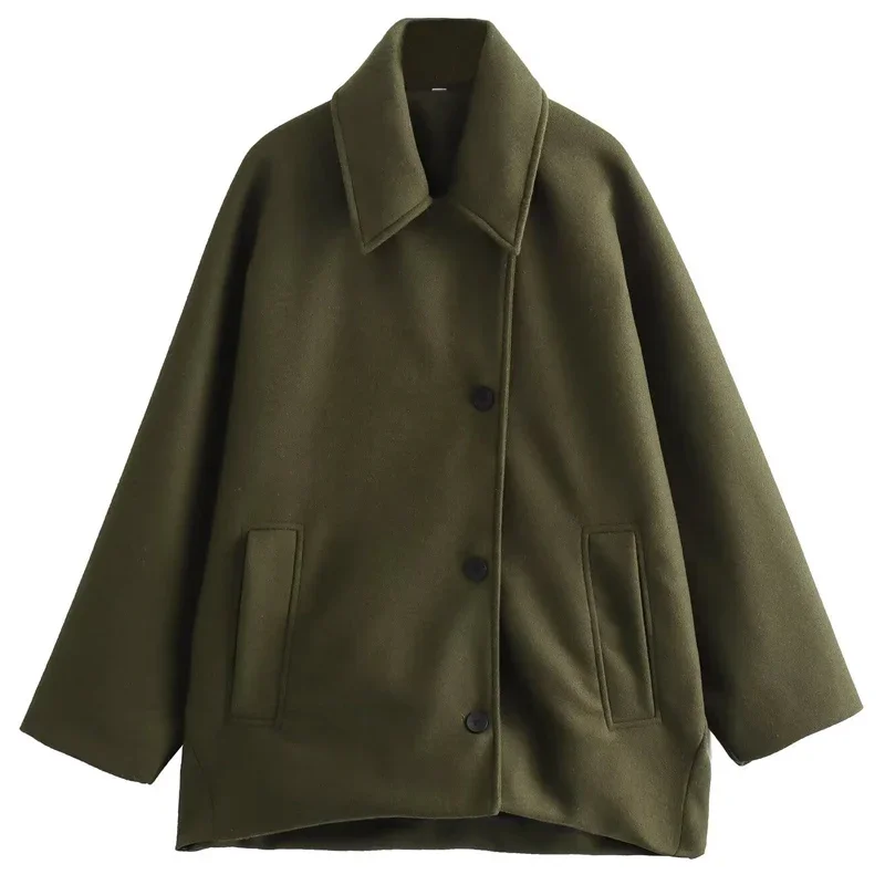 HXAO veste femme vêtements d'extérieur laine et mélanges manteaux automne hiver courts vents femmes Tweed daim vestes laine manteaux et mélanges