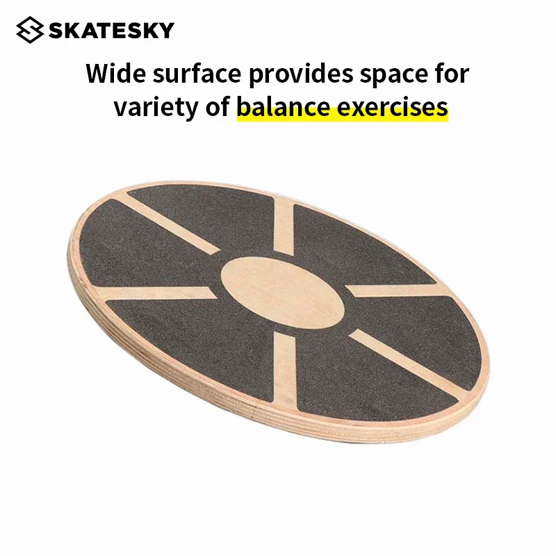 Stability Trainer Durable Non-slip Surf Round Spinning Wobble Wooden Balance Board Fitness Board - Image 3
