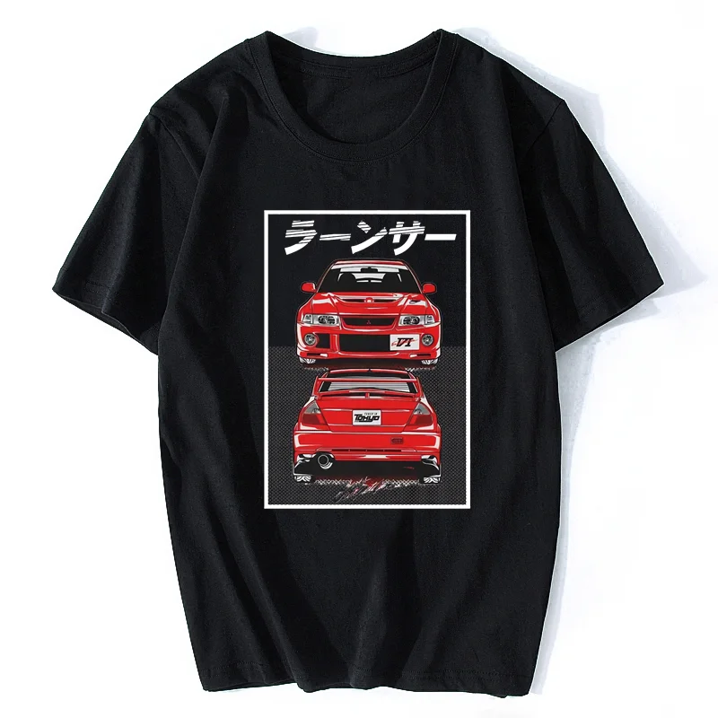 الكلاسيكية اليابانية سيارة المشجعين Evo Evolution Vi 6 Tommi Makinen 4g63 Turbo Jdm Legend تي شيرت مطبوع الرجال الملابس تي شيرت